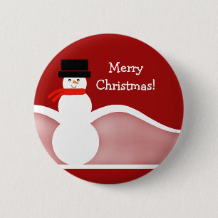 Badge Rond 5 Cm Bouton personnalisable Jolly Snowman