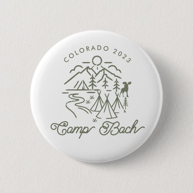 Badge Rond 5 Cm Bouton personnalisé Bachelorette du camp (Devant)
