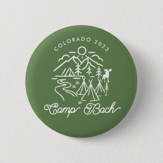 Badge Rond 5 Cm Bouton personnalisé Bachelorette du camp (Devant)