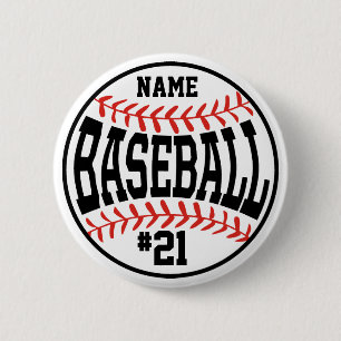 Badge Rond 5 Cm Bouton Personnalisé Baseball Baseball Team Player