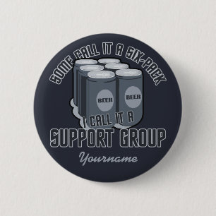 Badge Rond 5 Cm Bouton personnalisé Beer Six Pack