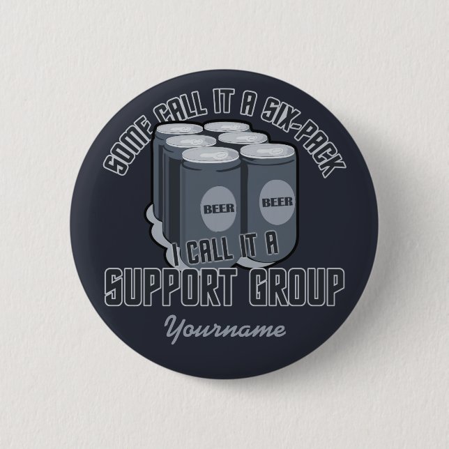 Badge Rond 5 Cm Bouton personnalisé Beer Six Pack (Devant)