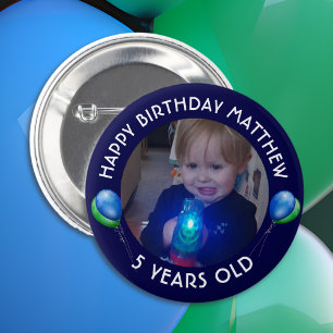 Badge Rond 5 Cm Bouton Personnalisé Birthday Boy