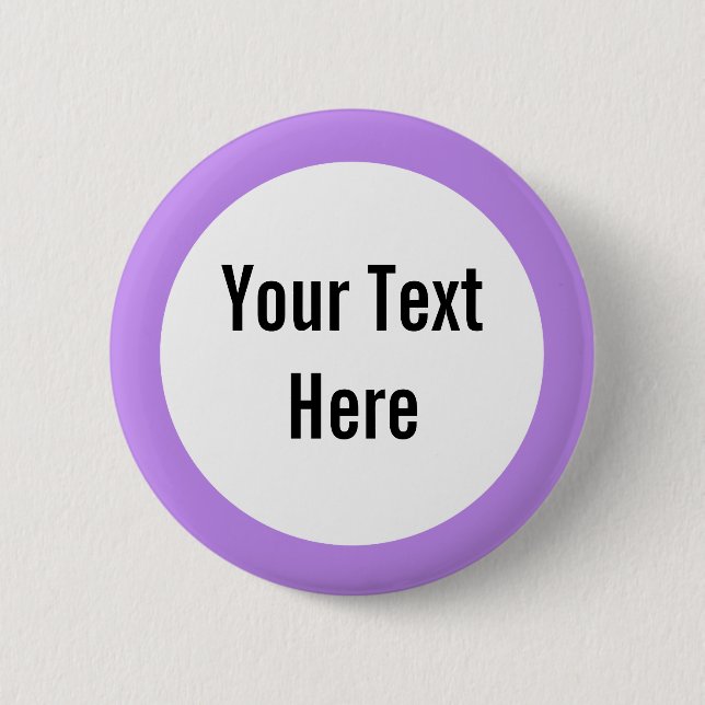 Badge Rond 5 Cm Bouton Personnalisé Bordure du Lavender (Devant)