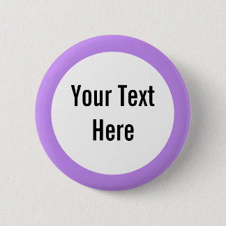 Badge Rond 5 Cm Bouton Personnalisé Bordure du Lavender
