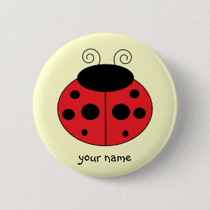 Badge Rond 5 Cm Bouton personnalisé de coccinelle