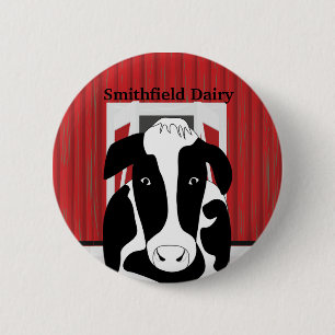 Badge Rond 5 Cm Bouton personnalisé de la ferme de vaches laitiè