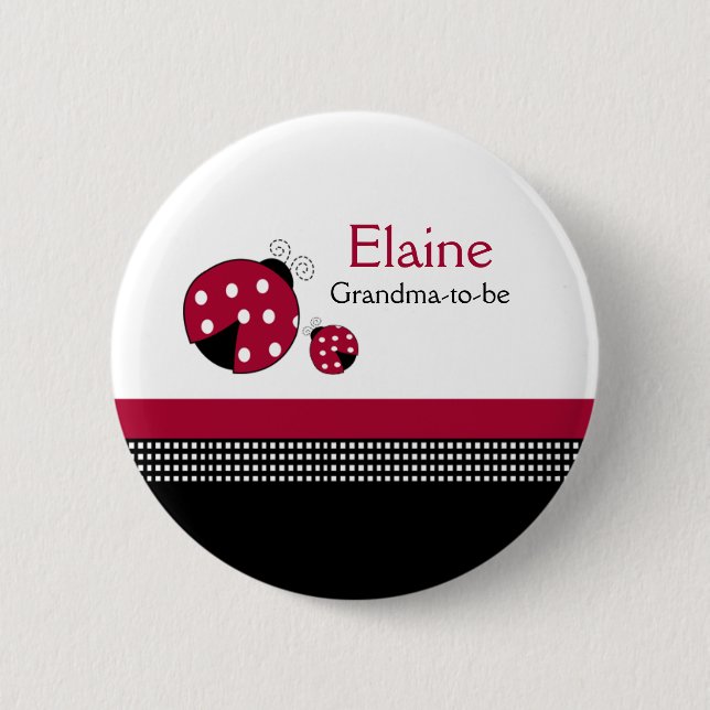 Badge Rond 5 Cm Bouton personnalisé de NOM de bogue d'audit Polkad (Devant)