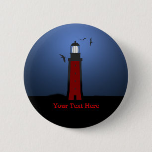 Badge Rond 5 Cm Bouton personnalisé du phare nautique