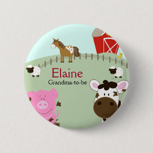Badge Rond 5 Cm Bouton personnalisé Étiquette de nom Bébés de la f