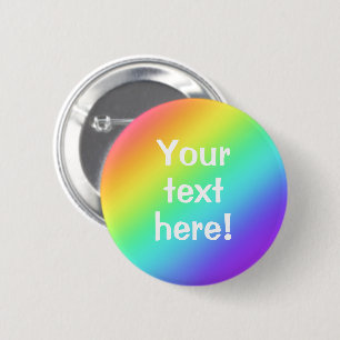Badge Rond 5 Cm Bouton Personnalisé Gradients Arc-en-ciel lumineux