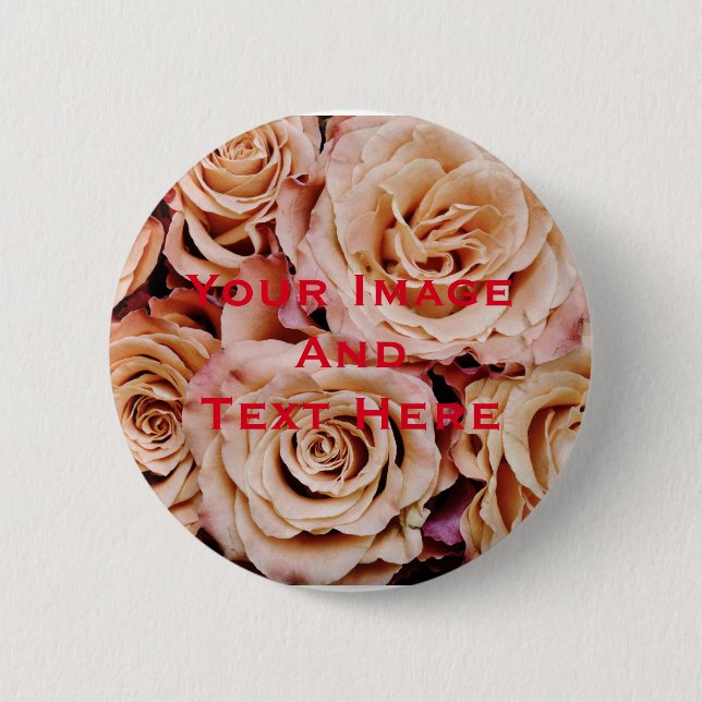 Badge Rond 5 Cm Bouton personnalisé Image et texte (Devant)