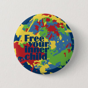 Badge Rond 5 Cm Bouton personnalisé INNER CHILD