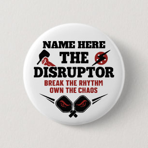 Badge Rond 5 Cm Bouton personnalisé Pickleball The Disruptor