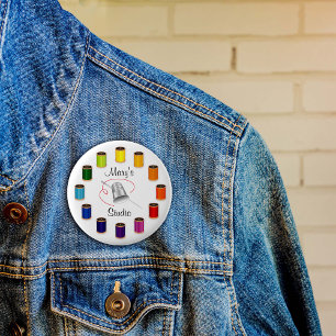 Badge Rond 5 Cm Bouton personnalisé pour couture, aiguille et fils