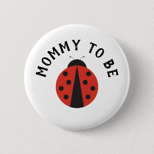 Badge Rond 5 Cm Bouton personnalisé pour le baby shower ladybug