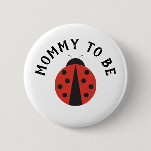 Badge Rond 5 Cm Bouton personnalisé pour le baby shower ladybug