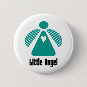 Badge Rond 5 Cm Bouton Petit Ange