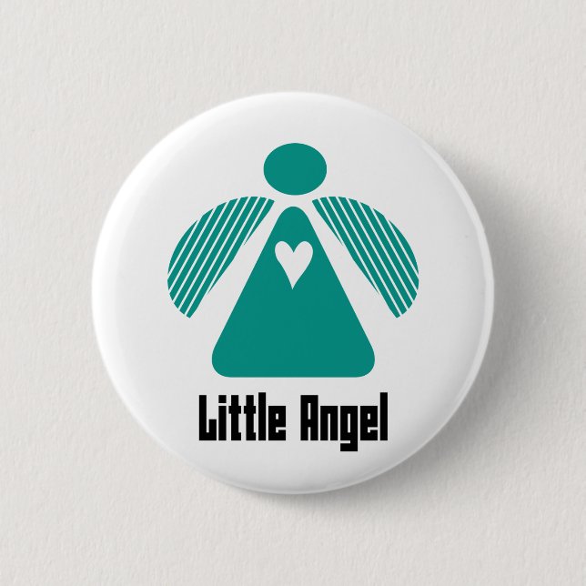 Badge Rond 5 Cm Bouton Petit Ange (Devant)