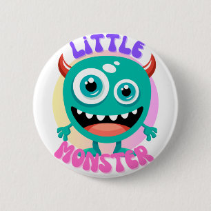 Badge Rond 5 Cm Bouton Petit Monstre