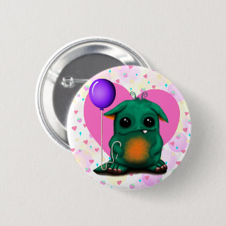 Badge Rond 5 Cm Bouton petit monstre mignon