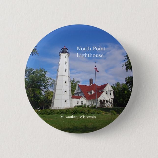 Badge Rond 5 Cm Bouton Phare de North Point (Devant)