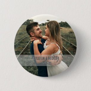 Badge Rond 5 Cm Bouton photo de MARIAGE personnalisé