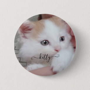 Badge Rond 5 Cm Bouton photo de personnalité d'animaux de compagni