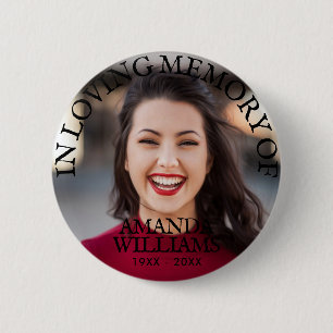 Badge Rond 5 Cm Bouton photo Funérailles en mémoire d'amour