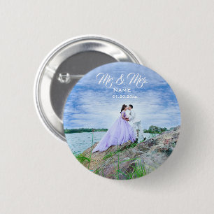 Badge Rond 5 Cm Bouton photo Mariage personnalisé