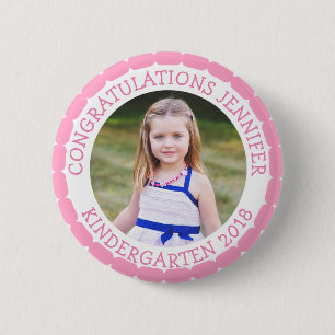Badge Rond 5 Cm Bouton photo personnalisé de la maternelle