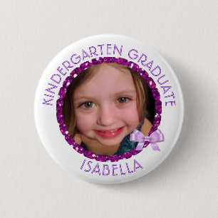 Badge Rond 5 Cm Bouton photo personnalisé de la maternelle