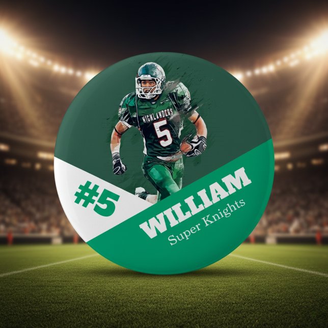 Badge Rond 5 Cm Bouton photo sport personnalisé / football à pin (Créateur téléchargé)