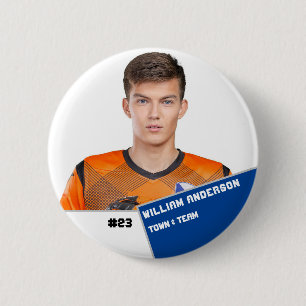 Badge Rond 5 Cm Bouton photo sport personnalisé / joueur de footba