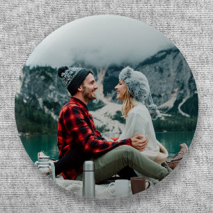 Badge Rond 5 Cm Bouton Photo Télécharger votre image