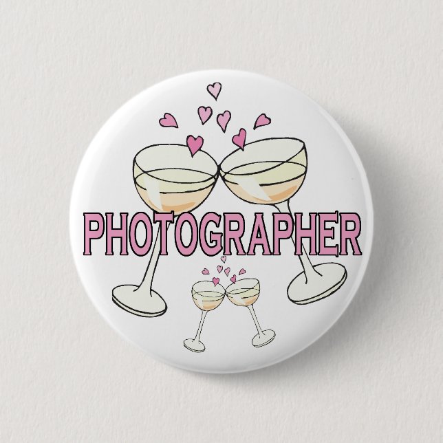 Badge Rond 5 Cm Bouton : Photographe (Devant)