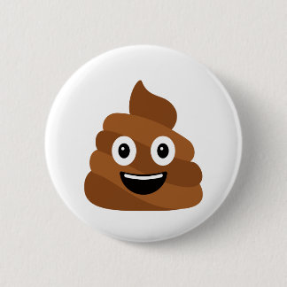 Badge Rond 5 Cm Bouton Pile de Poo Emoji