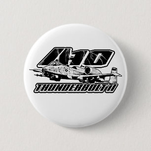 Badge Rond 5 Cm Bouton Pinback A-10 Thunderbolt II