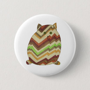 Badge Rond 5 Cm Bouton Pinback de chat gras
