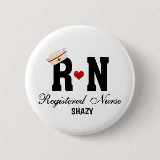Badge Rond 5 Cm Bouton Pinback de l'infirmière autorisée par la RN