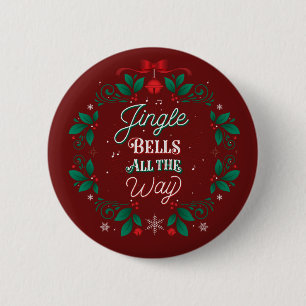 Badge Rond 5 Cm Bouton Pinback de Noël de tintements du carillon