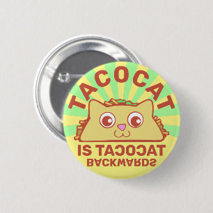 Badge Rond 5 Cm Bouton Pinback du carnaval rétro Tacocat
