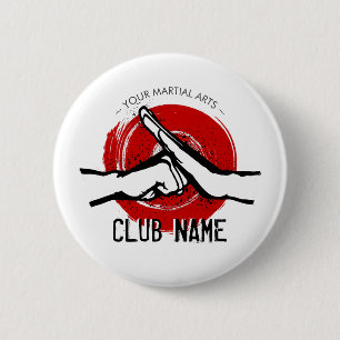 Badge Rond 5 Cm Bouton Pinback du Club des Arts Martiaux