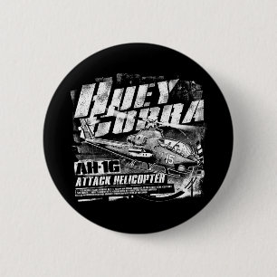 Badge Rond 5 Cm Bouton Pinback HueyCobra AH-1G