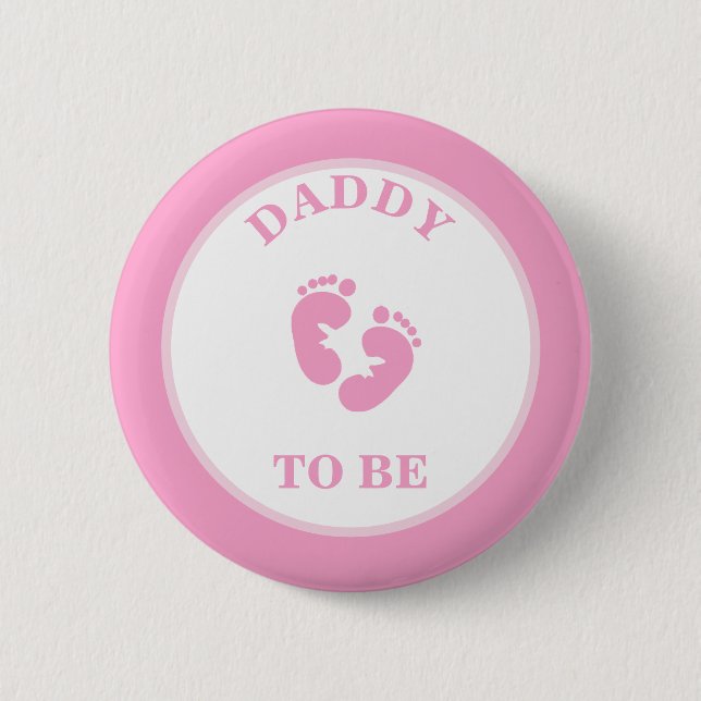 Badge Rond 5 Cm Bouton Pinback papa to Be (Fille) (Devant)