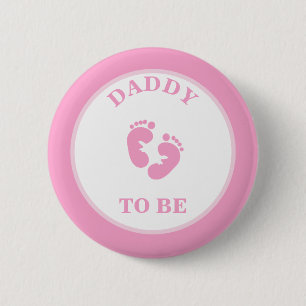 Badge Rond 5 Cm Bouton Pinback papa to Be (Fille)