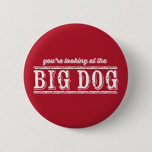 Badge Rond 5 Cm Bouton Pinback pour le grand chien (Devant)