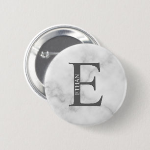 Badge Rond 5 Cm Bouton Pinback pour le monogramme et le nom person