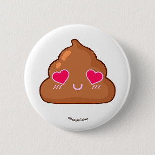 Badge Rond 5 Cm Bouton Pinback pour les yeux de coeur mignon