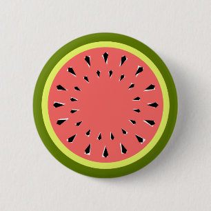 Badge Rond 5 Cm Bouton Pink pastèque
